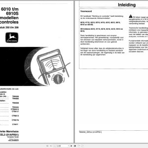 John Deere Tractors 6010 to 6910S & SE Models Technical Manual TM4556 NL