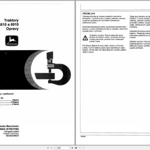 John Deere Tractors 6810 6910 Technical Manual TM4602 CS