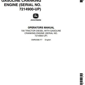 John Deere Tractors 720 Operators Manual