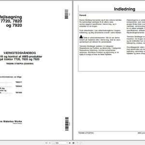 John Deere Tractors 7720 7820 7920 Technical Manual TM2896 09.2004 DA