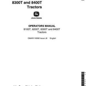 John Deere Tractors 8100T 8200T 8300T 8400T Operators Manual