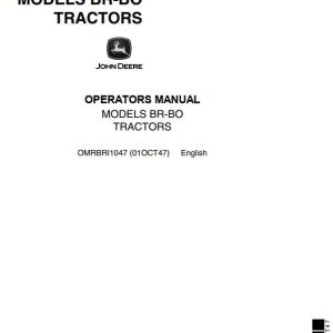 John Deere Tractors BR-BO Operators Manual