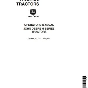 John Deere Tractors H Series Operators Manual