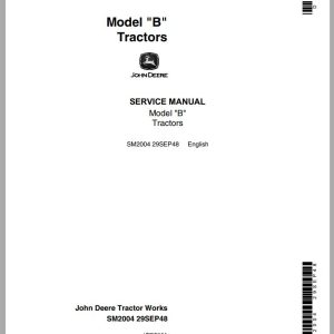 John Deere Tractors Model B Service Manual SM2004
