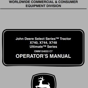 John Deere Tractors X740 X744 X748 Ultimate Operator's Manual