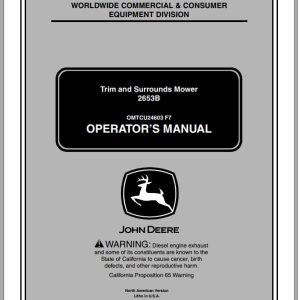 John Deere Trim & Surrounds Mower 2653B SN 010001 Operator's Manual