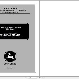 John Deere Trimmers Edger T XT LE Series SE23 Technical Manual TM1753