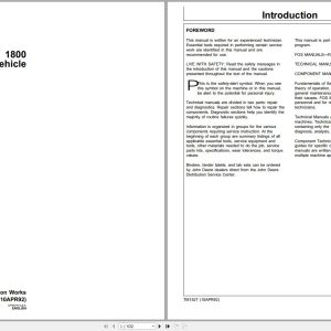 John Deere Utility Vehicle 1800 Technical Manual TM1527