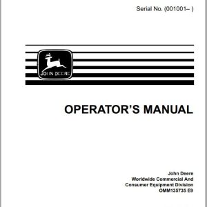 John Deere Utility Vehicle E-Gator SN 001001 Operator's Manual OMM135735 E9