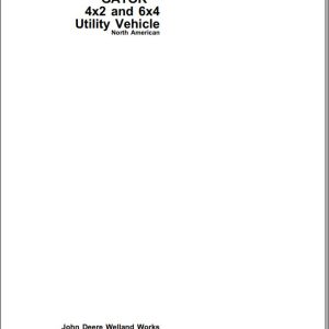 John Deere Utility Vehicle Gator 4x2 6X4 Operator's Manual OMM128780 G6