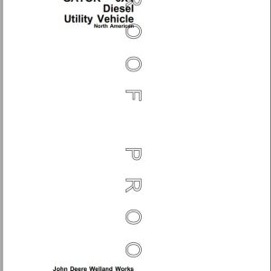 John Deere Utility Vehicle Gator 6X4 Operator's Manual OMM128787 G6