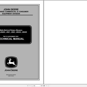 John Deere Walk-Behind Rotary Mowers JS60 JS60H JS61 JS63 JS63H JS63E Technical Manual TM1710