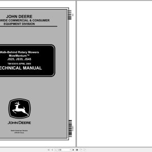 John Deere Walk-Behind Rotary Mowers MowMentum JS25 JS35 JS45 Technical Manual TM103619 04.2009