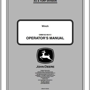 John Deere Winch Operator's Manual OMM162186 K1 2011