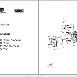 John Deere Yamaha Engines SAA15677 SAA15678 SAA15679 SAA15680 Parts Catalog 03.2018