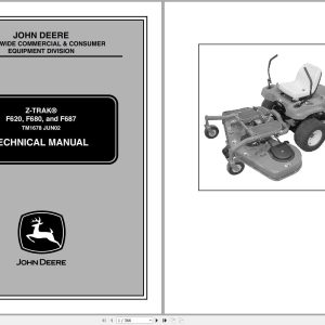 John Deere Z-Trak F620 F680 F687 Technical Manual TM1678 06.2002