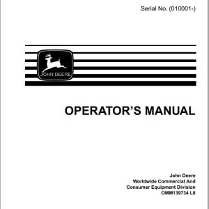 John Deere Z-Trak Front Mower F620 SN 010001 Operator's Manual OMM139734 L8