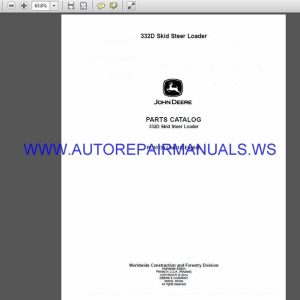John Deere 332D Parts Catalog PC10139