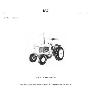 John Deere 4430 Tractor Parts Manual