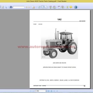 John Deere 4630 Tractor Parts Catalog
