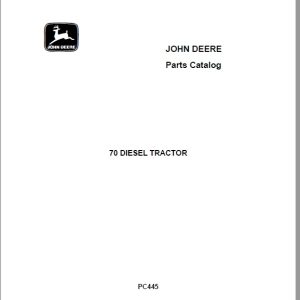 John Deere 70 Diesel Tractor Parts Catalog