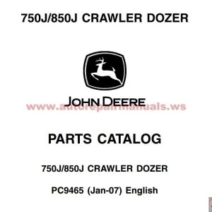 John Deere 750J,850J Crawler Dozer Parts Catalog