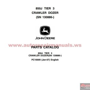 John Deere 850J Crawler Dozer Tier 3 Parts Catalog