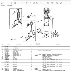 John Deere 8820 COMBINE WITH 844 CORN HEAD Tractors Parts Catalog UN-01JAN94