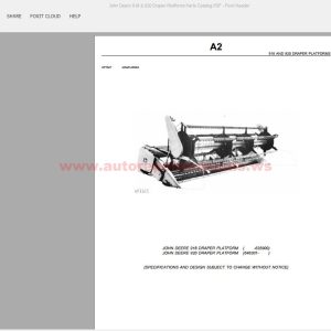 John Deere 918 & 920 Draper Platforms Parts Catalog