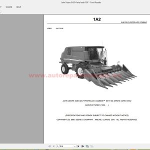 John Deere 9450 Parts book