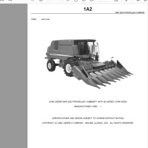 John Deere 9450 SELF-PROPELLED COMBINE WITH 90 SERIES CORN HEAD Parts Catalog