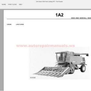 John Deere 9500 Parts Catalog