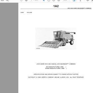John Deere 9510 AND SIDEHILL 9510 MAXIMIZER COMBINES Parts Catalog