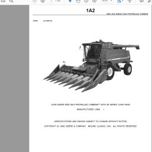 John Deere 9550 SELF-PROPELLED COMBINE WITH 90 SERIES CORN HEAD Parts Catalog