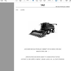 John Deere 9650 SELF-PROPELLED COMBINE WITH 90 SERIES CORN HEAD Parts Catalog