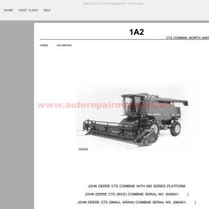 John Deere CTS Parts Catalog