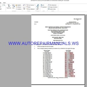 John Deere JD310B Backhoe Loader Technical Manual