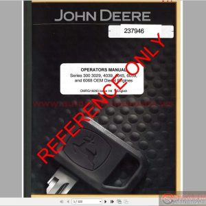 John Deere Series 300 3029,4039,4045,6059 & 6080 Engine Operator Manual