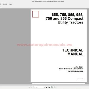 John Deere Tractor TM1360 Technical Manual