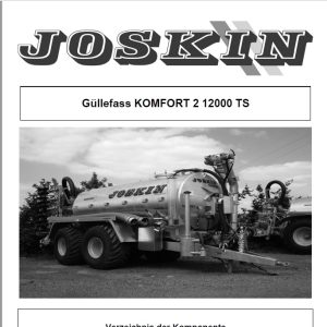 Joskin Deere Komforrt_2_12000 Parts Manual