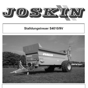 Joskin Deere S4010-9V F01995.090 Parts Manual