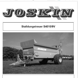 Joskin Deere S4010-9V Parts Manual