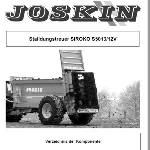 Joskin Deere Siroko_S5013-12V Parts Manual