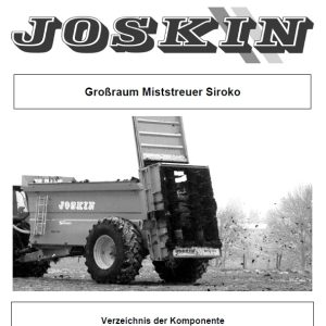 Joskin Deere Siroko F01014.09A Parts Manual