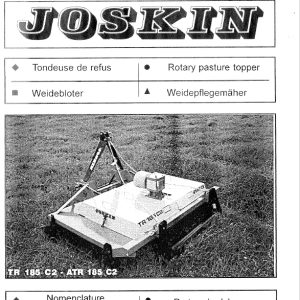 Joskin Deere TR185_ATR185 LP.02 08-98 Parts Manual