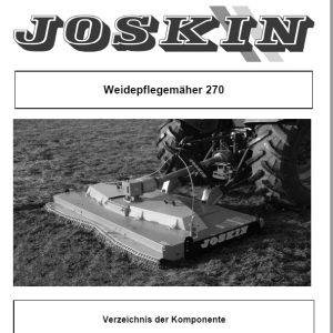 Joskin Deere TR270 LP-TD4372 270 C3 Parts Manual