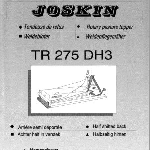 Joskin TR275_DH3 Parts Manual