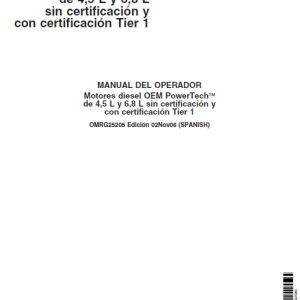 John deere 4.5l y 6.8l manual de mantenimiento