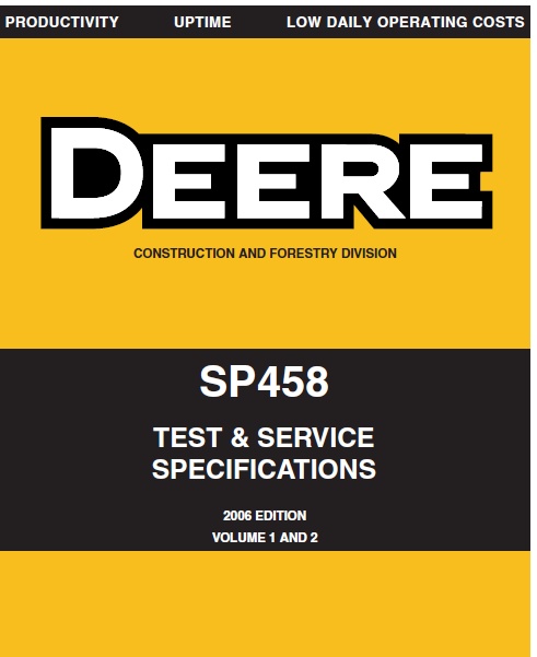 JOHN DEERE Test and Service Specifications