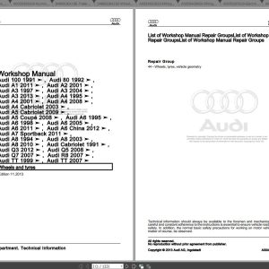 2004-2013 AUDI A3 8P WORKSHOP MANUALS